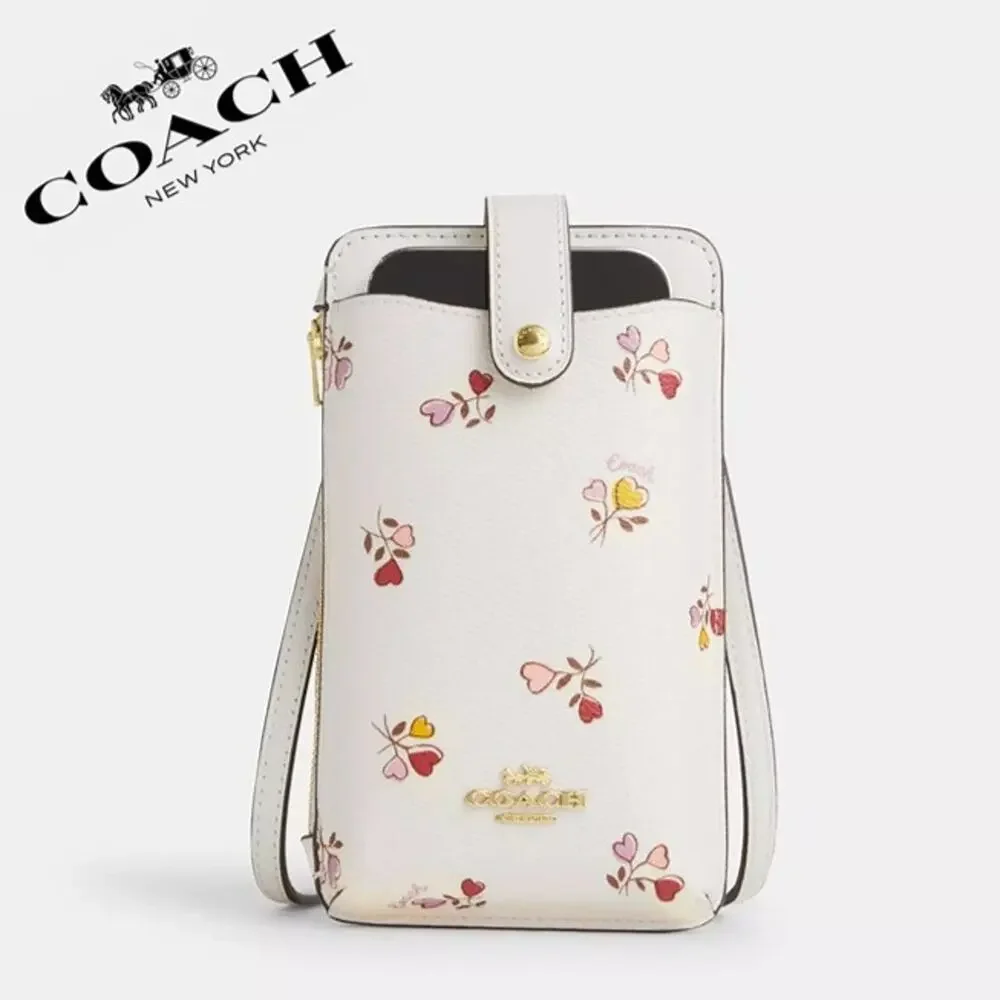 ❤️ Coach Phone Crossbody Bag With Heart Print